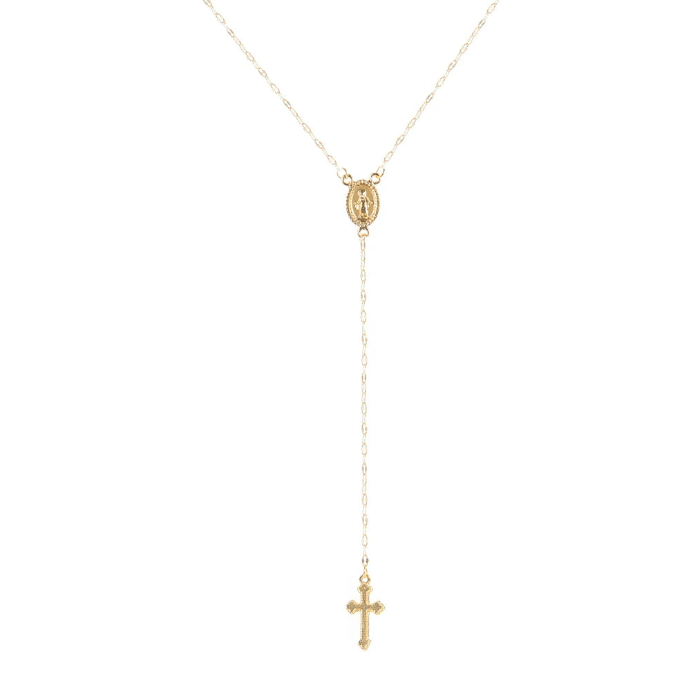 Vintage Gold Cross Necklace