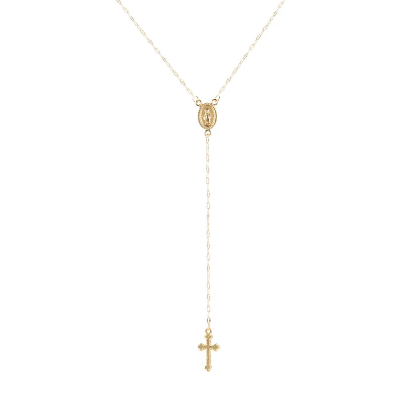 Vintage Gold Cross Necklace