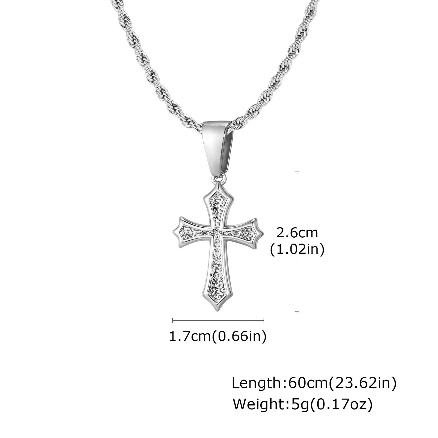 Vintage Cross Pendant Necklace