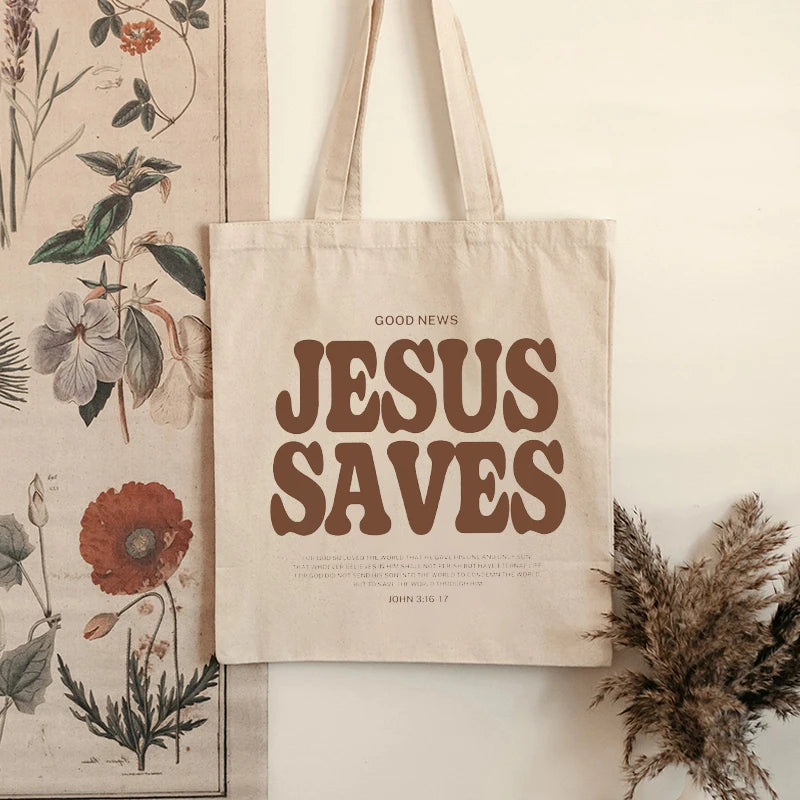 ‘JESUS SAVES’ Tote Bag