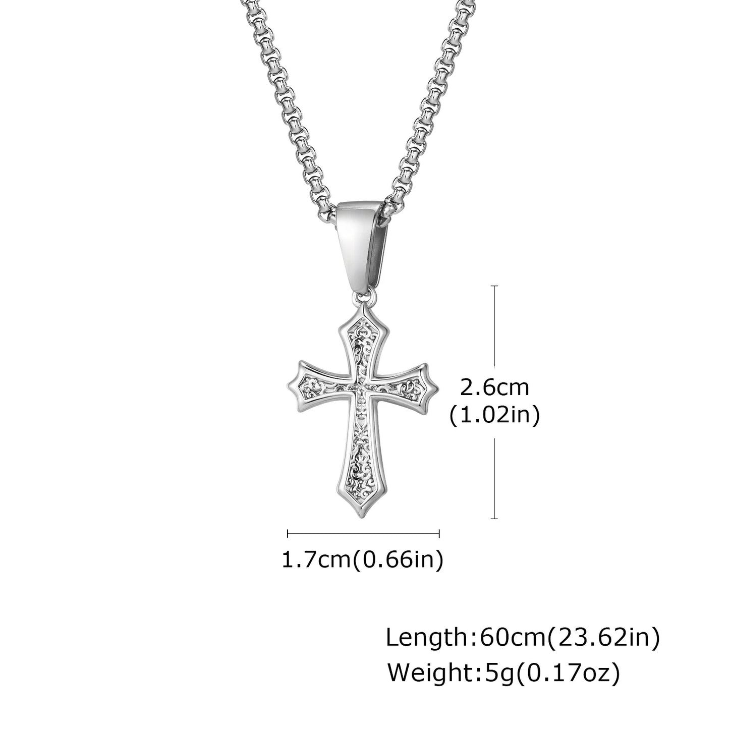 Vintage Cross Pendant Necklace