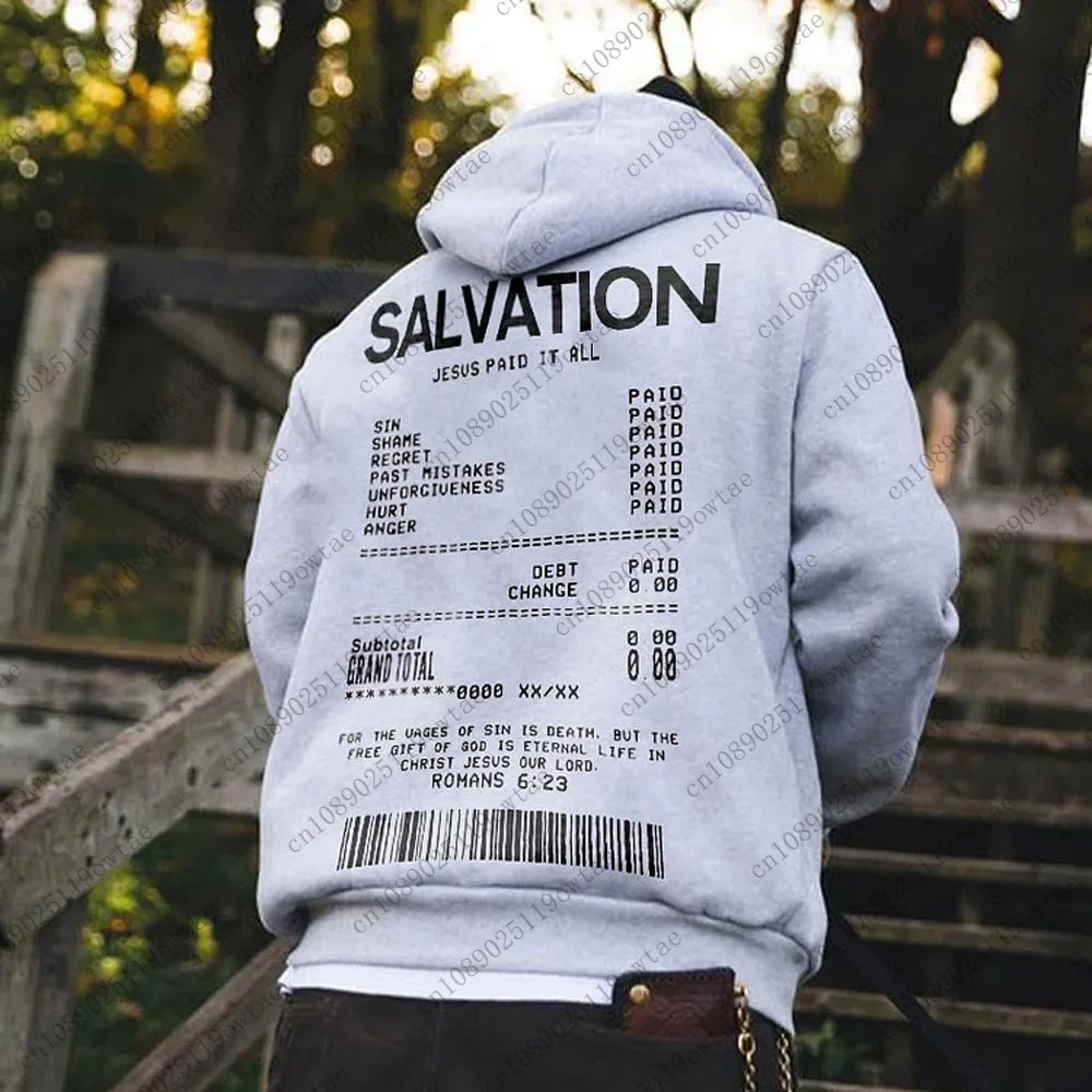 'Jesus Paid It All' Receipt Hoodie