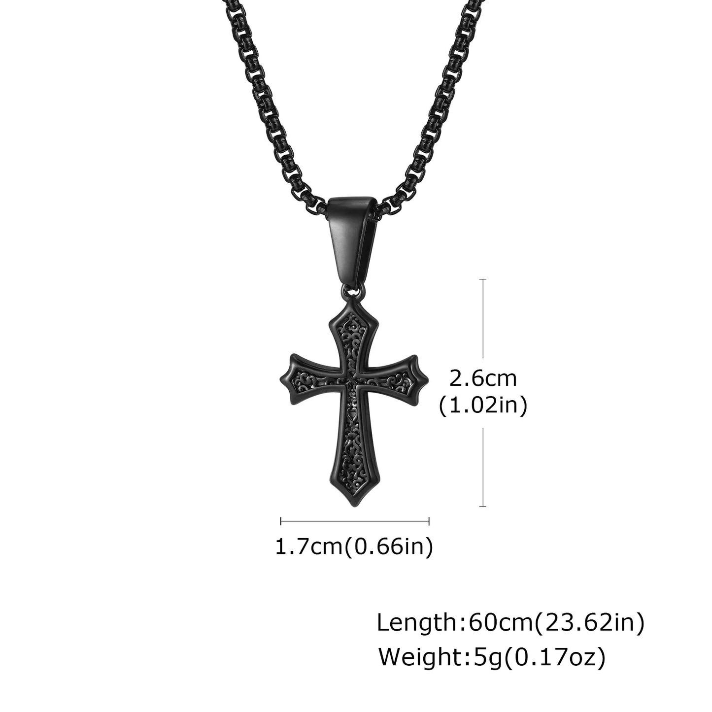 Vintage Cross Pendant Necklace