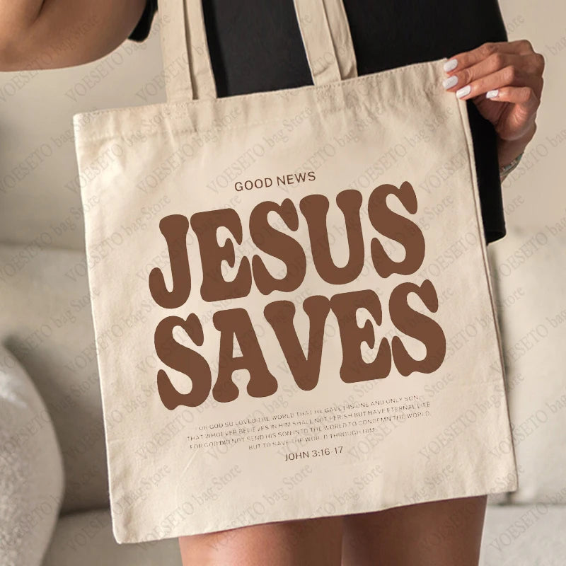 ‘JESUS SAVES’ Tote Bag