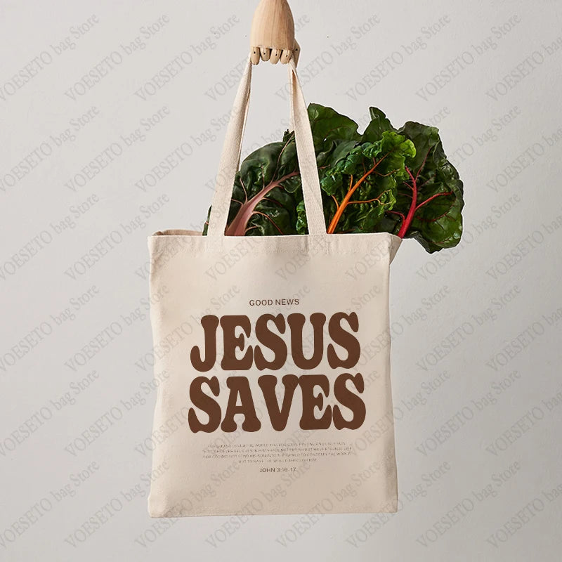 ‘JESUS SAVES’ Tote Bag