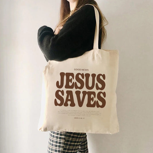 ‘JESUS SAVES’ Tote Bag