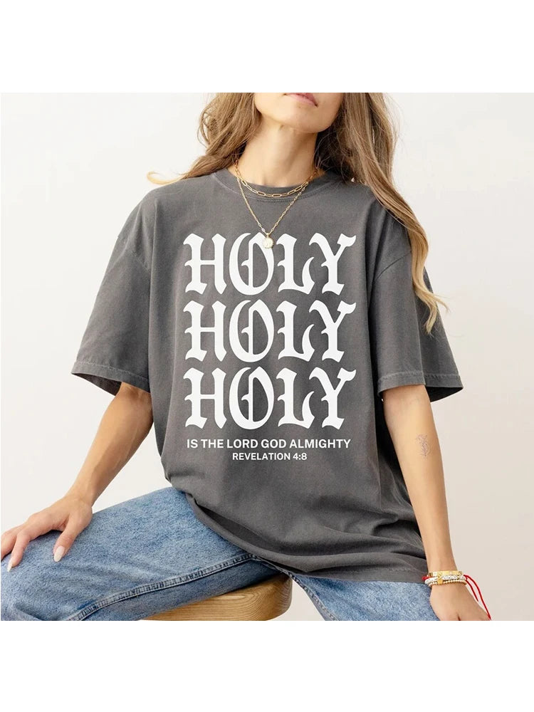 'HOLY HOLY HOLY' Oversized T-Shirt
