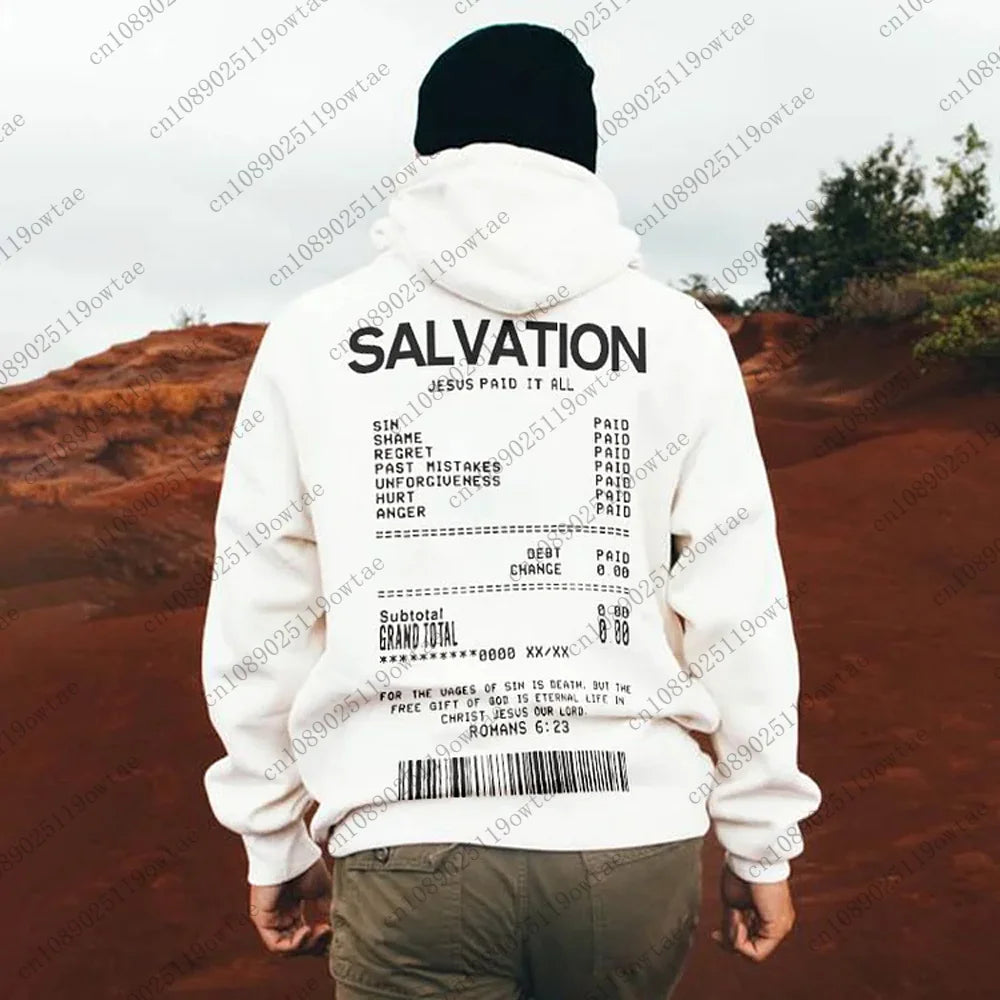 'Jesus Paid It All' Receipt Hoodie