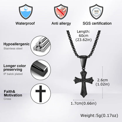 Vintage Cross Pendant Necklace