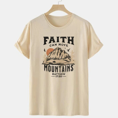 'Faith Can Move Mountains' T-Shirt (Matthew 17:20)