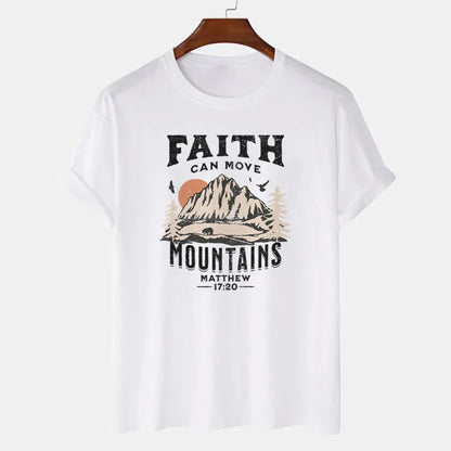'Faith Can Move Mountains' T-Shirt (Matthew 17:20)