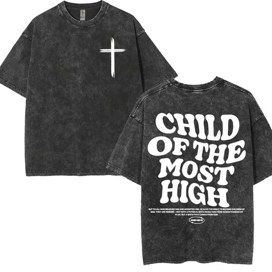 'Child Of The Most High' Charcoal T-Shirt (John 1:11-12)