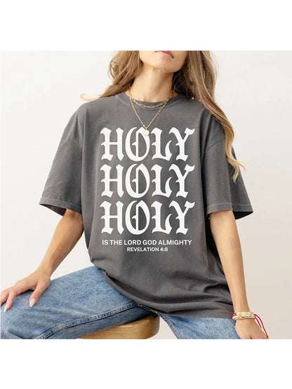 'HOLY HOLY HOLY' Oversized T-Shirt